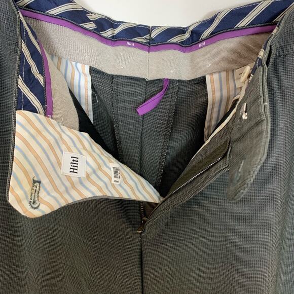 Hiltl New Wool Trousers Men's Size 34x33 Business Office Pants - Picture 5 of 9